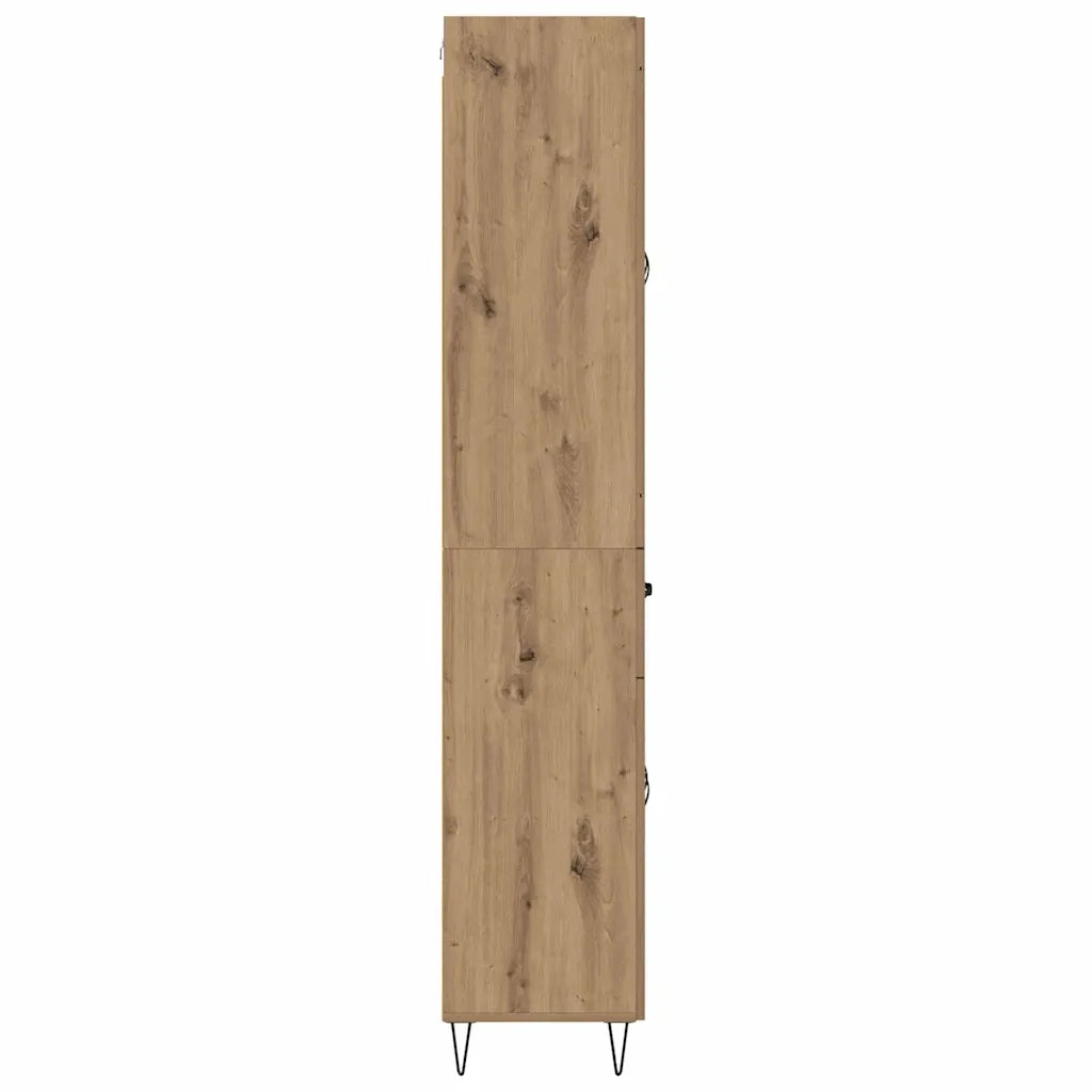 Credenza | Madia | Buffet da pranzo | Armadio da pranzo con cassetto Rovere artigianale 69,5 x 34 x 180 cm