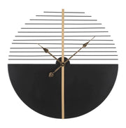 Orologio Glam Stick Ø60x4,5 cm in Ferro Nero e Oro