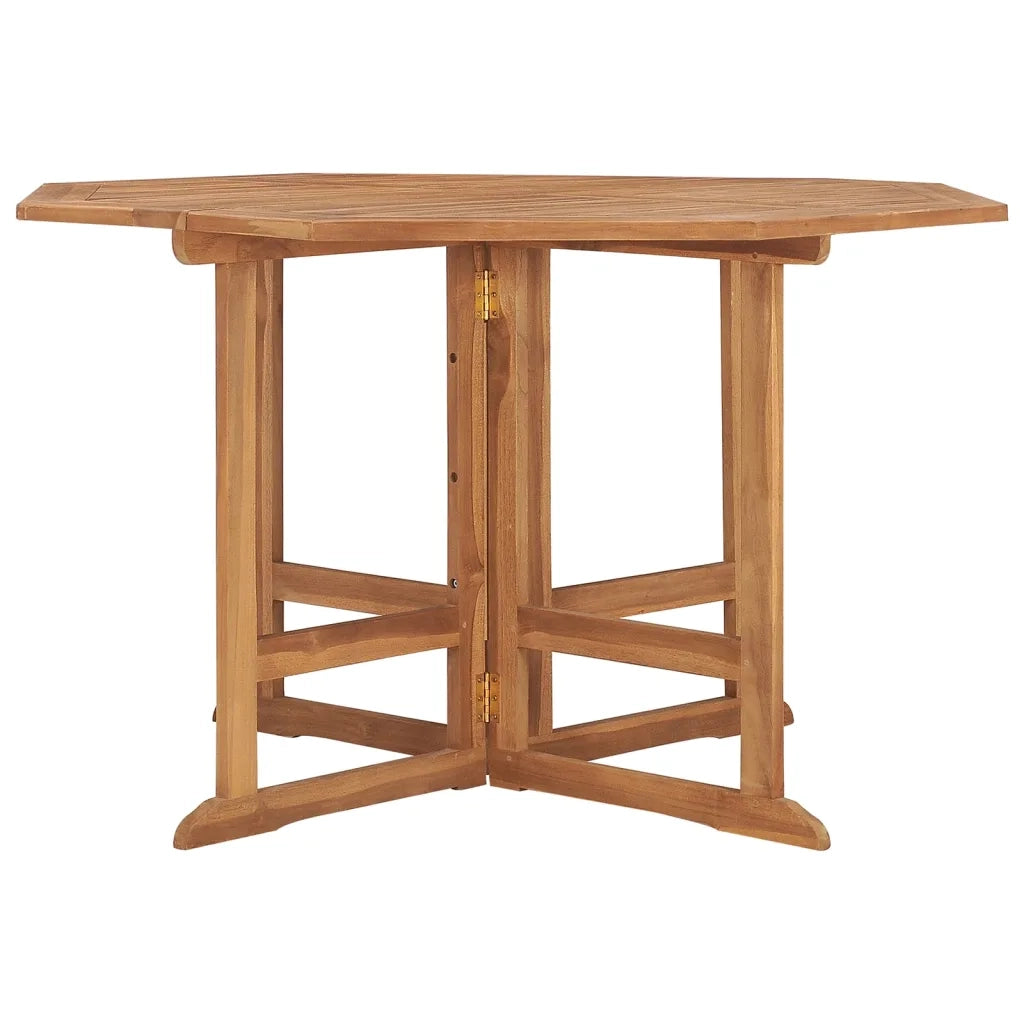 Tavolo da Giardino | Tavolino da esterno Pieghevole 110x110x75 cm in Massello di Teak