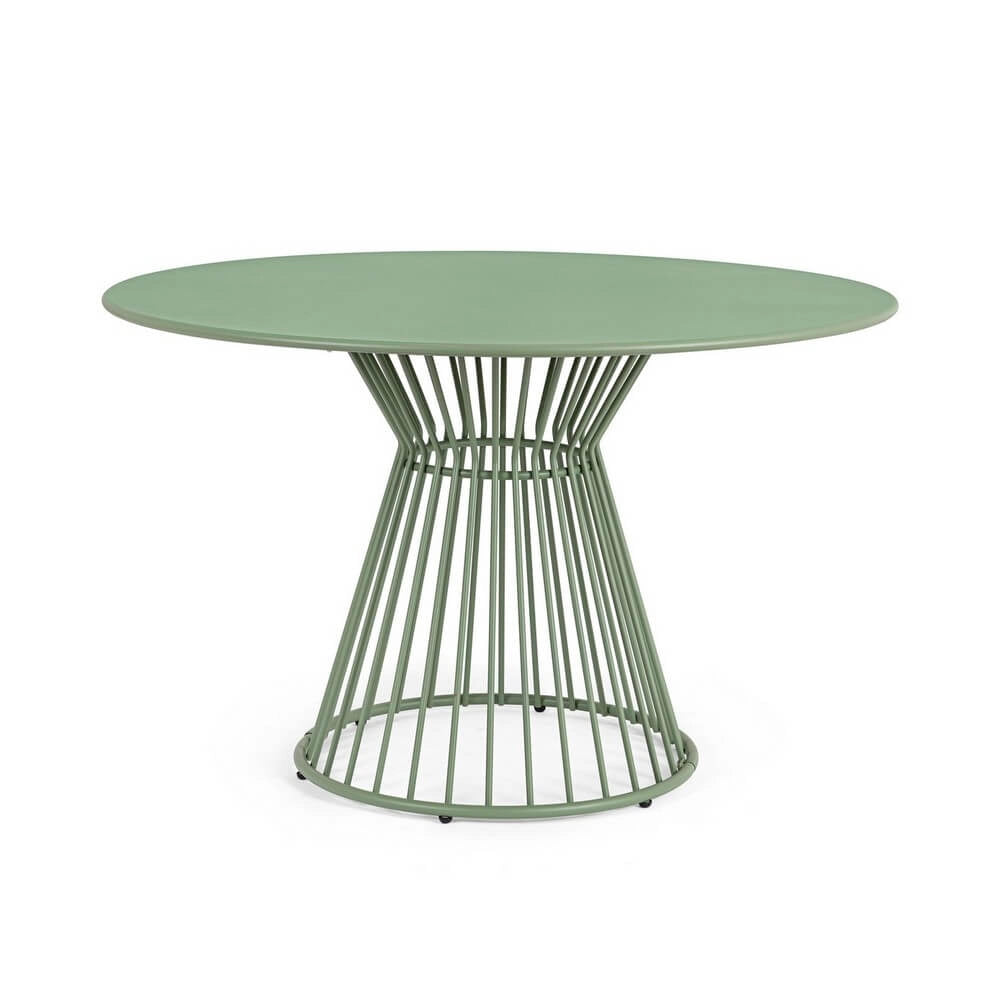 Tavolo da Esterno Rotondo in Acciaio Antracite D120 cm - ORLI
