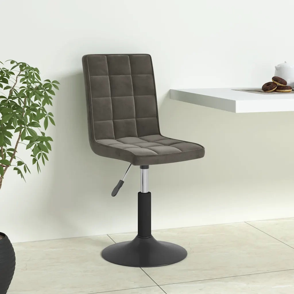 Sedie da Pranzo Girevoli 4 pz Grigio Scuro in Velluto 3089290