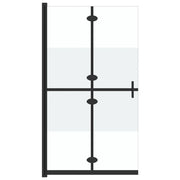 Parete doccia pieghevole divisorio per vasca da bagno accessorio per il bagno box doccia arredamento per la casa vetro ESG 80x190 cm semi-satinato 02_0002166