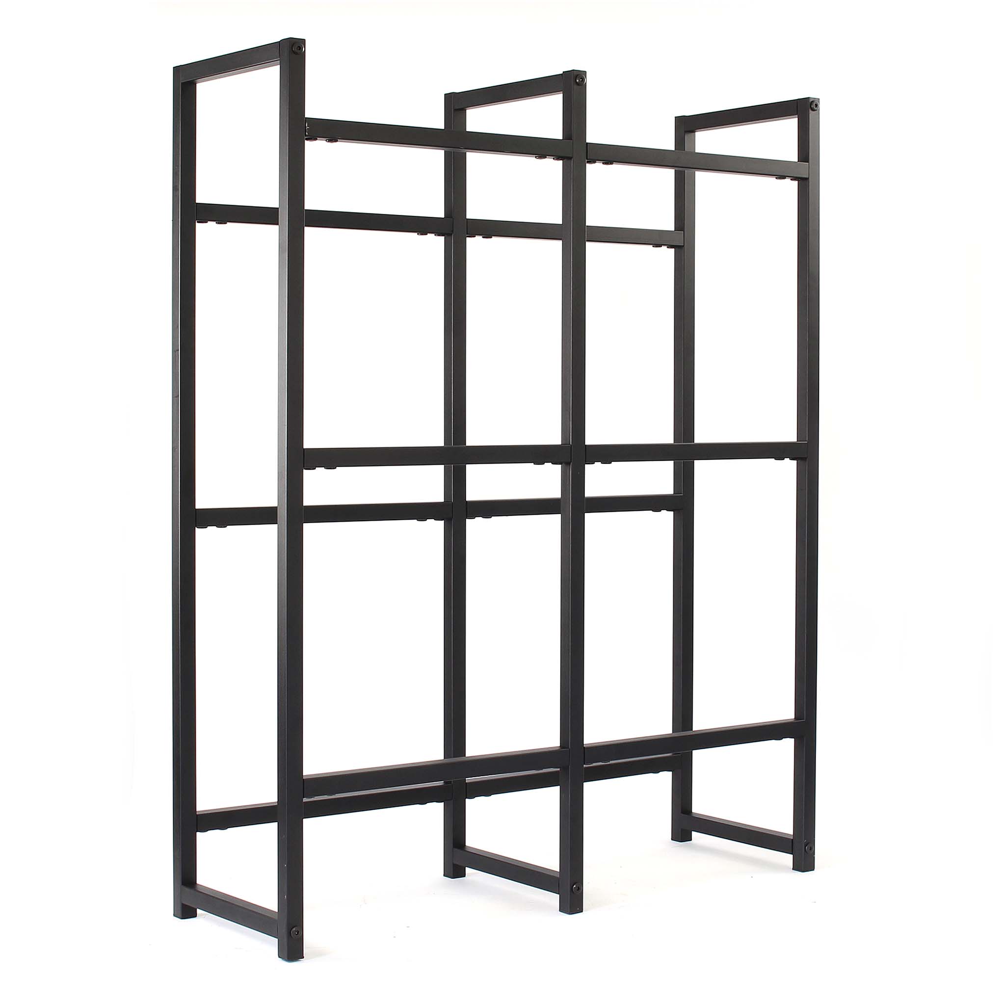 Toboli Scaffale in acciaio a ripiani per 6 casse di bevande, porta casse d'acqua 91x31x116cm, 20 kg/piano