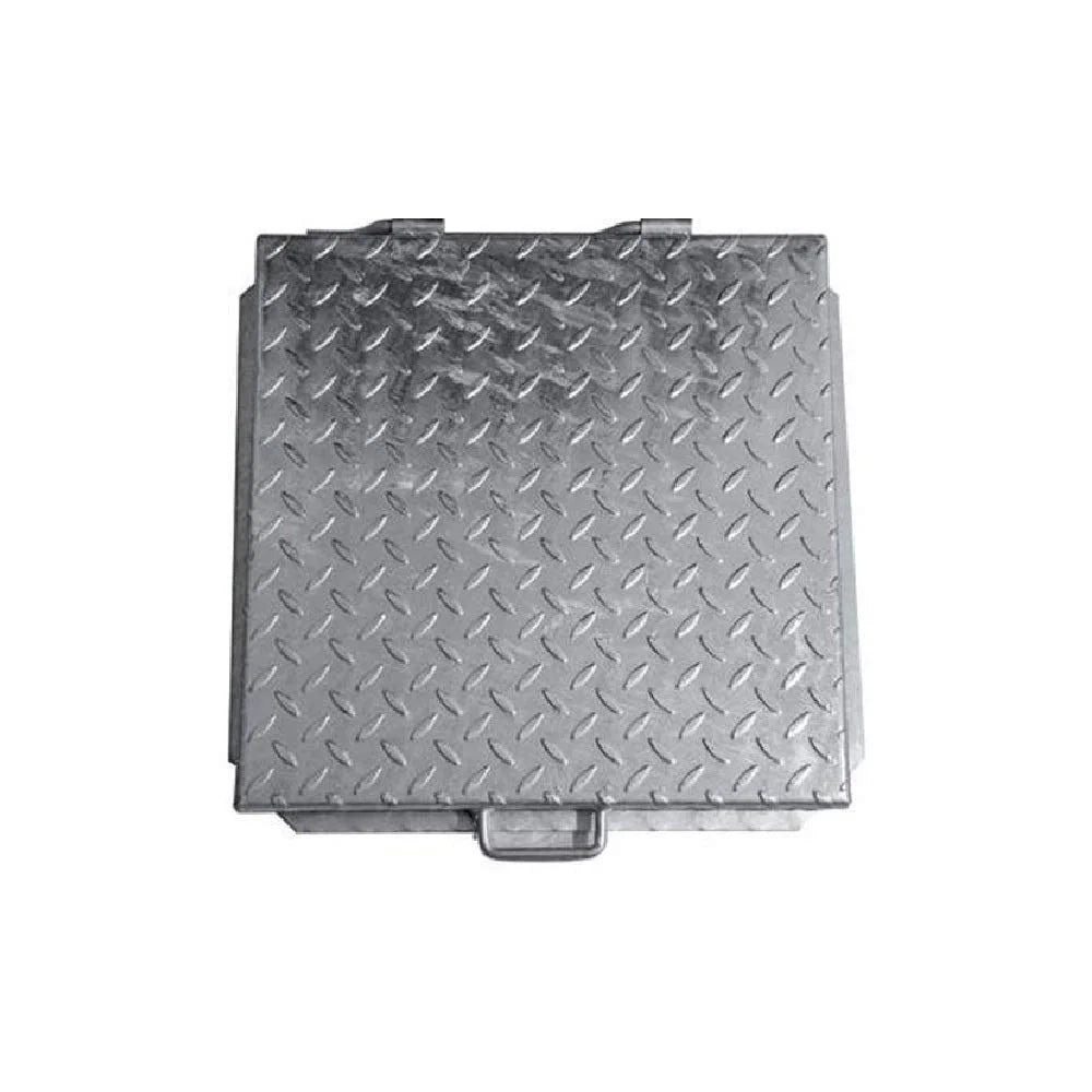 Couvre-plaque en acier galvanis  60 x 60 cm couvercle pour cuve