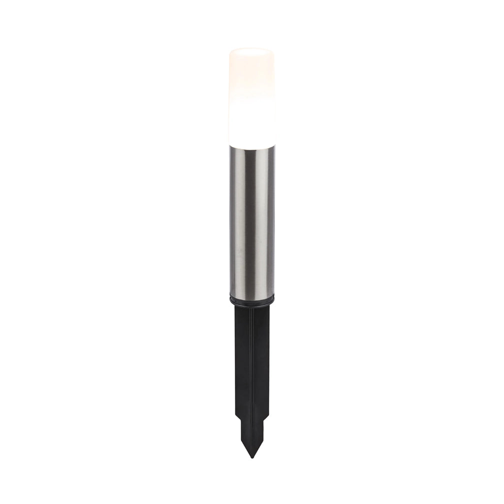 3 Paletti Esterno Junca Plastica Cromo Opaco Led Integrato 3W 3000K