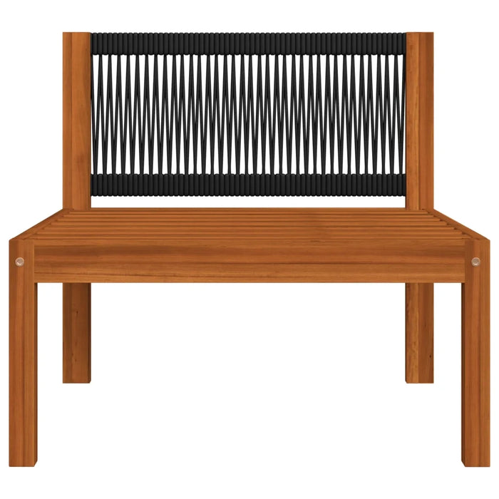 Set da Giardino 7 pz con Cuscini in Legno Crema, Acacia e Corda 3057889