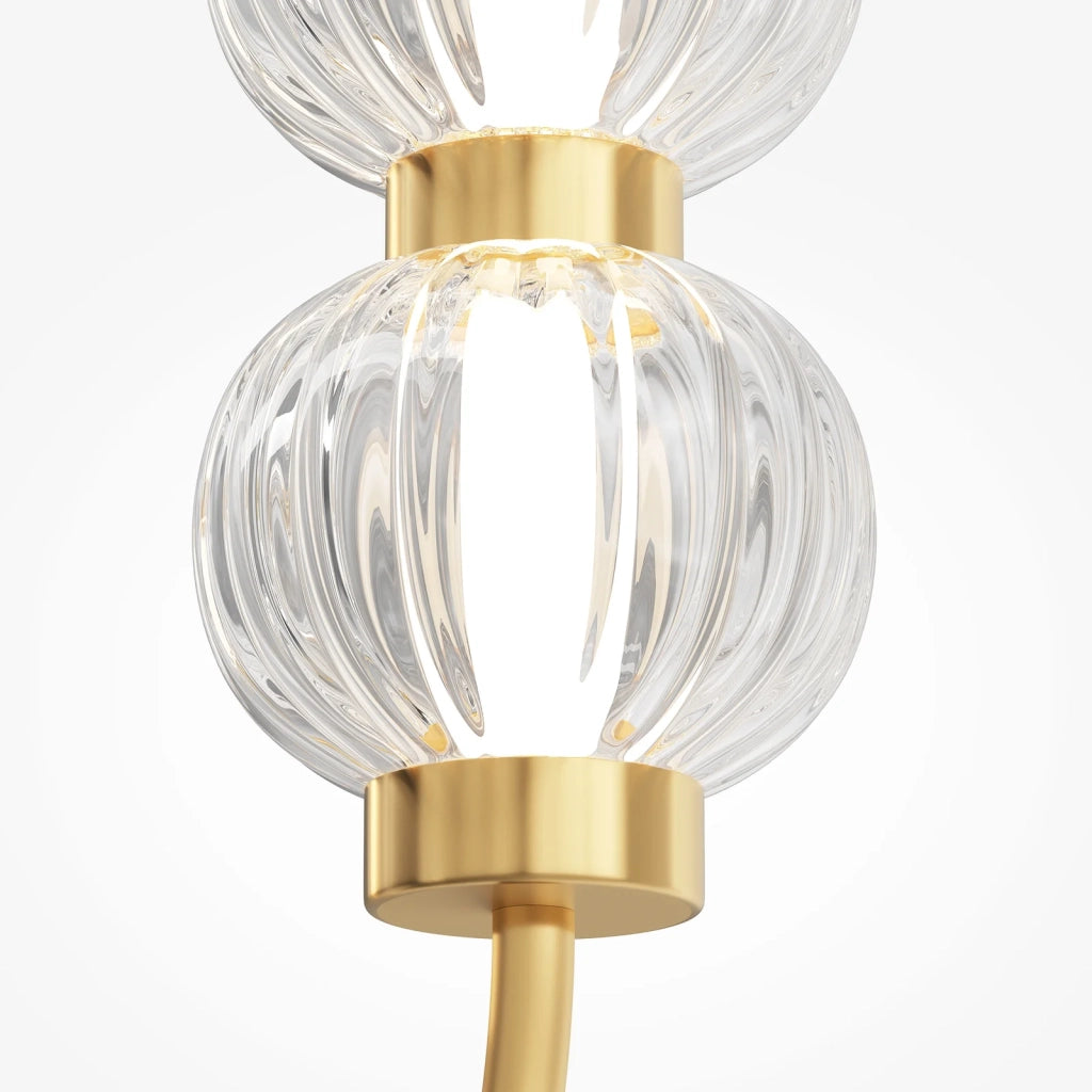 Maytoni Lampadario moderno Amulet 1 luce LED integrato oro metallo vetro
