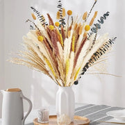 Pampas grasse seccate 75 pezzi Fiori naturali secchi Decorazione, DIY Piume di struzzo secche, Boeket di pampas grasse Decorazione per camera da letto e soggiorno boho