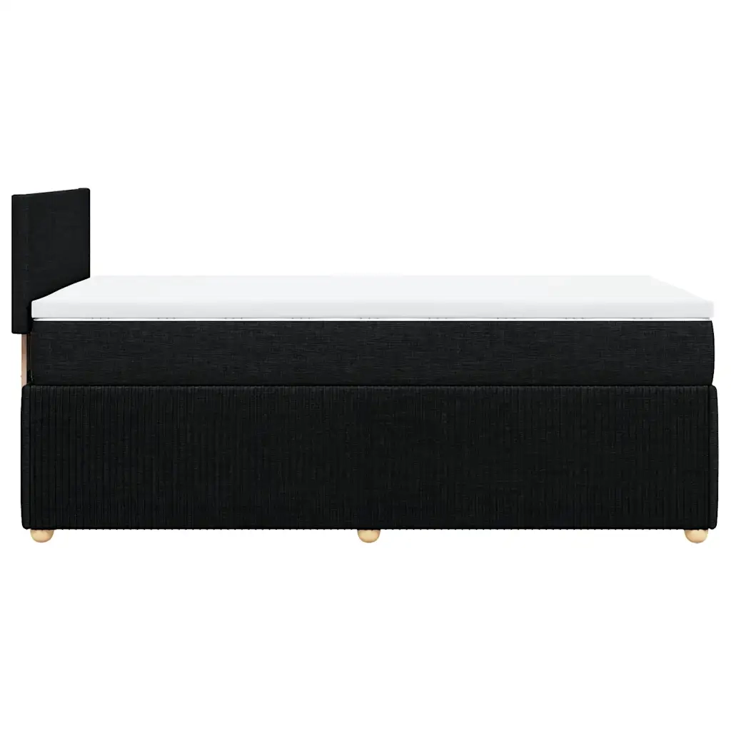 Giroletto a Molle con Materasso Nero 80x200 cm inTessuto 3289578