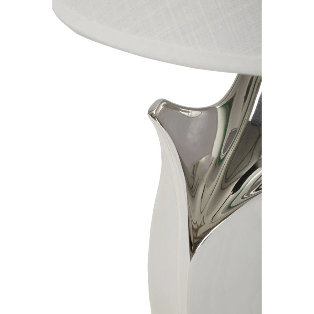 Lampada da Tavolo VKH88, Bianco, Ceramica, 30x30x51 cm