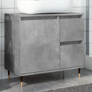 Armadietto da Bagno Grigio Cemento 65x33x60cm in Truciolato 857222