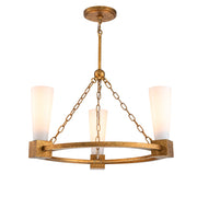 Lampadario Art Déco ottone Ø66 3xE27 Kristy Elstead