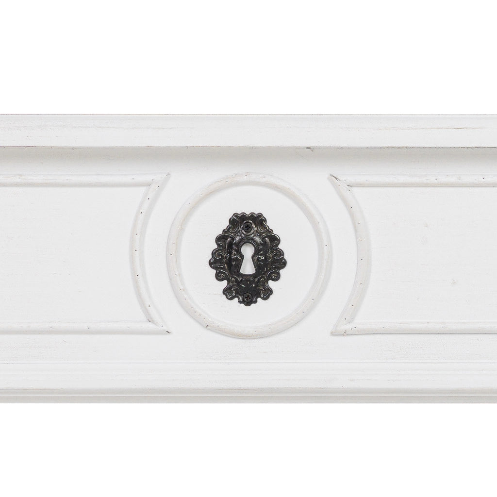 Tavolino da ingresso in legno bianco 71x36,5x74h cm