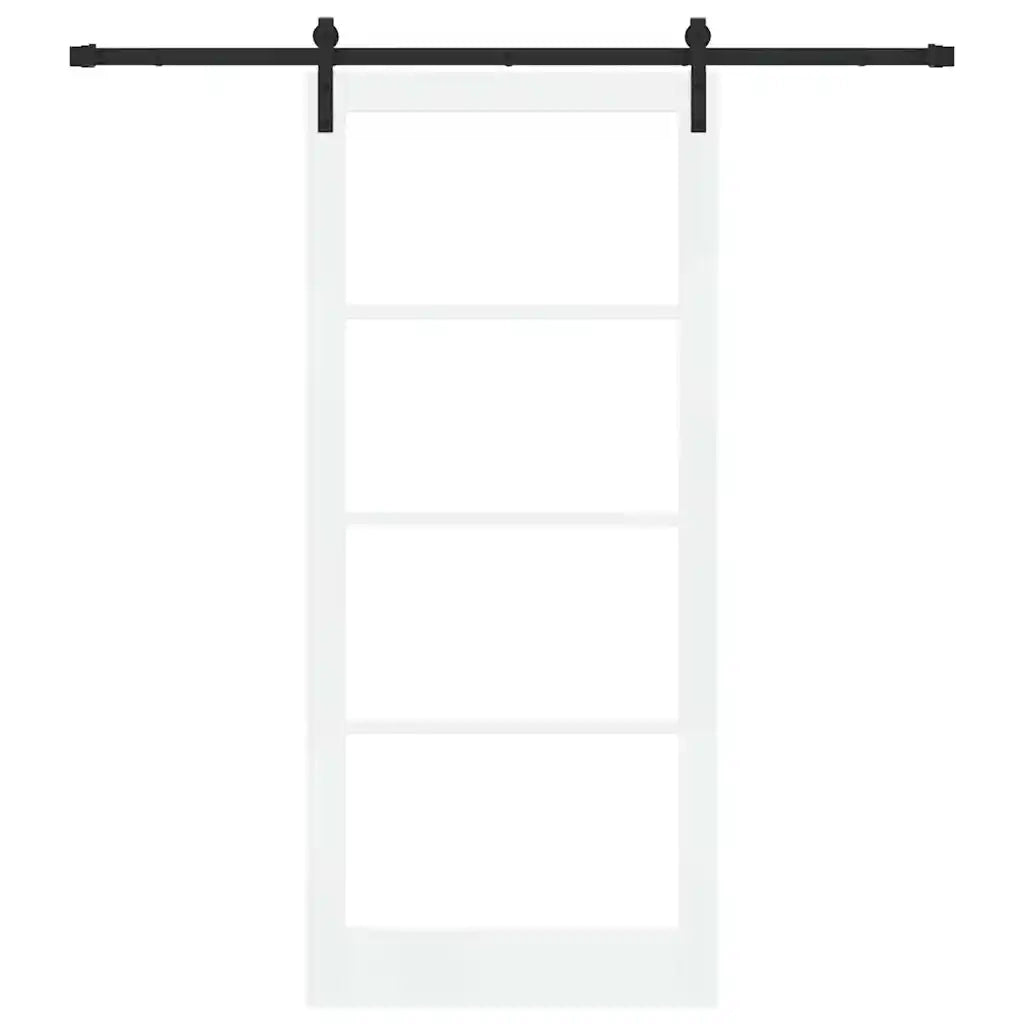 Porta scorrevole ORKDAL Bianco e Nero 93 x 211 cm 3331870