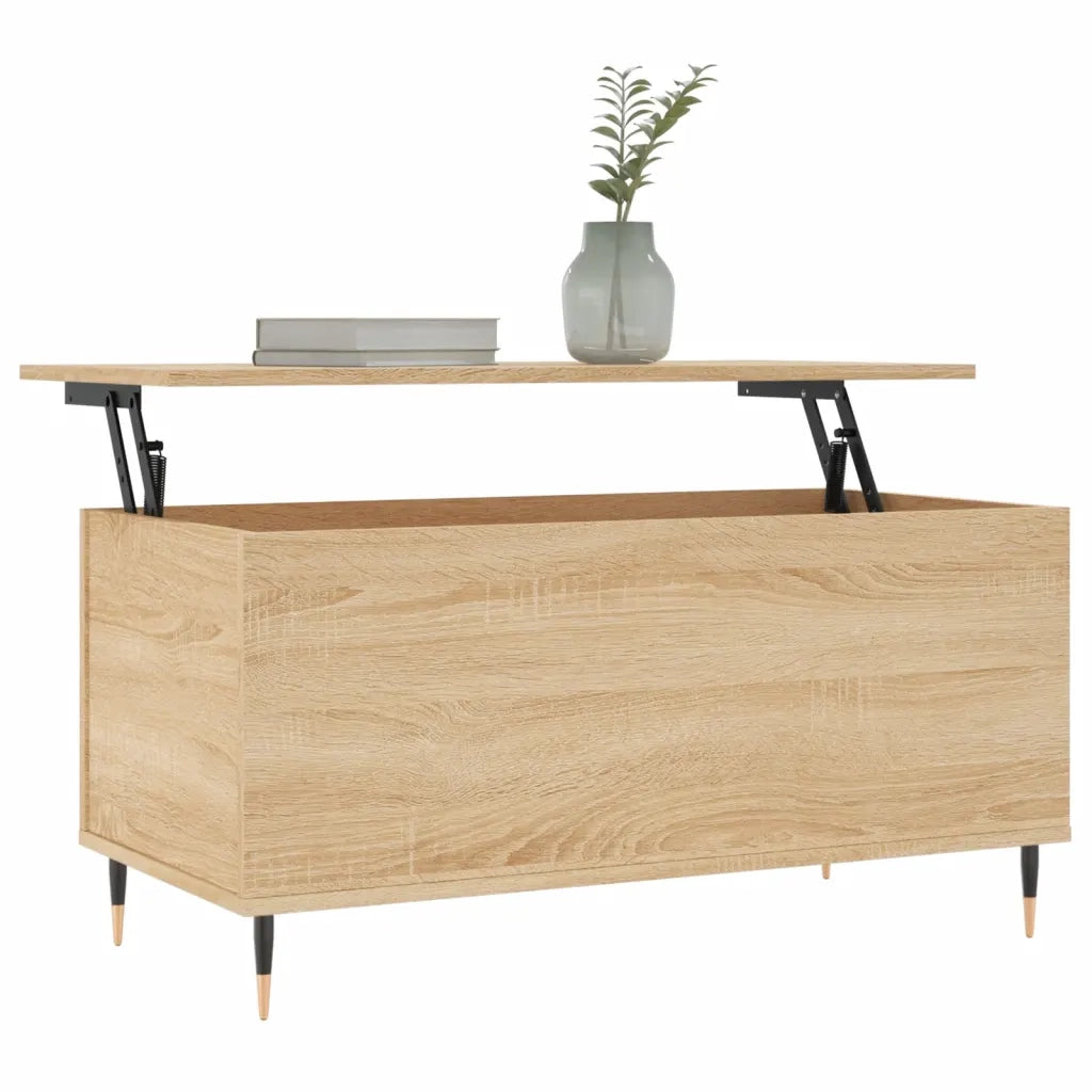 Tavolino Salotto Rovere Sonoma 90x44,5x45 cm Legno Multistratocod mxl 126711