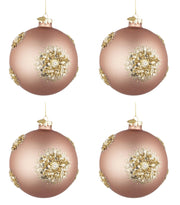 Palline di Natale in Vetro Oro Rosa Addobbi Decorazioni Albero Fairy Bizzotto Diametro: 100 mm