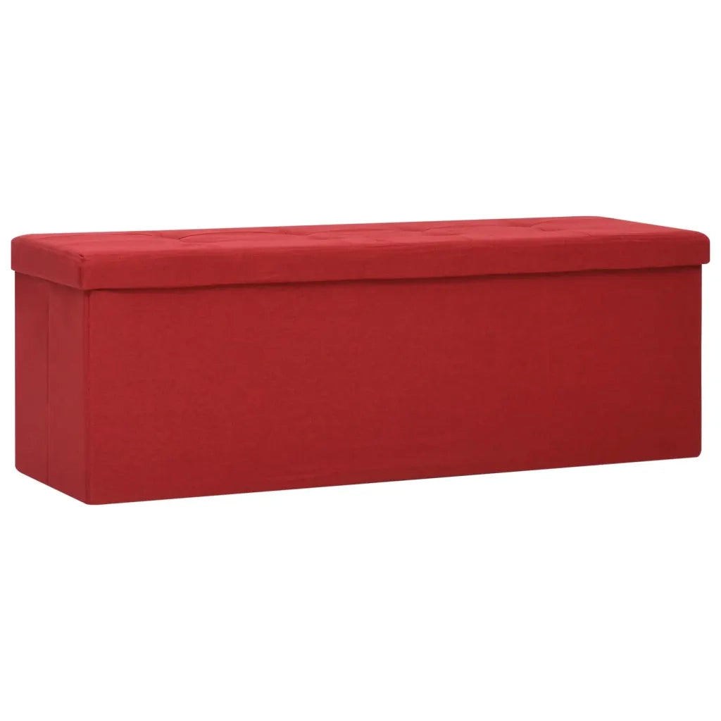 Cassapanca Pieghevole Rosso Vino in Simil Lino cod mxl 53458