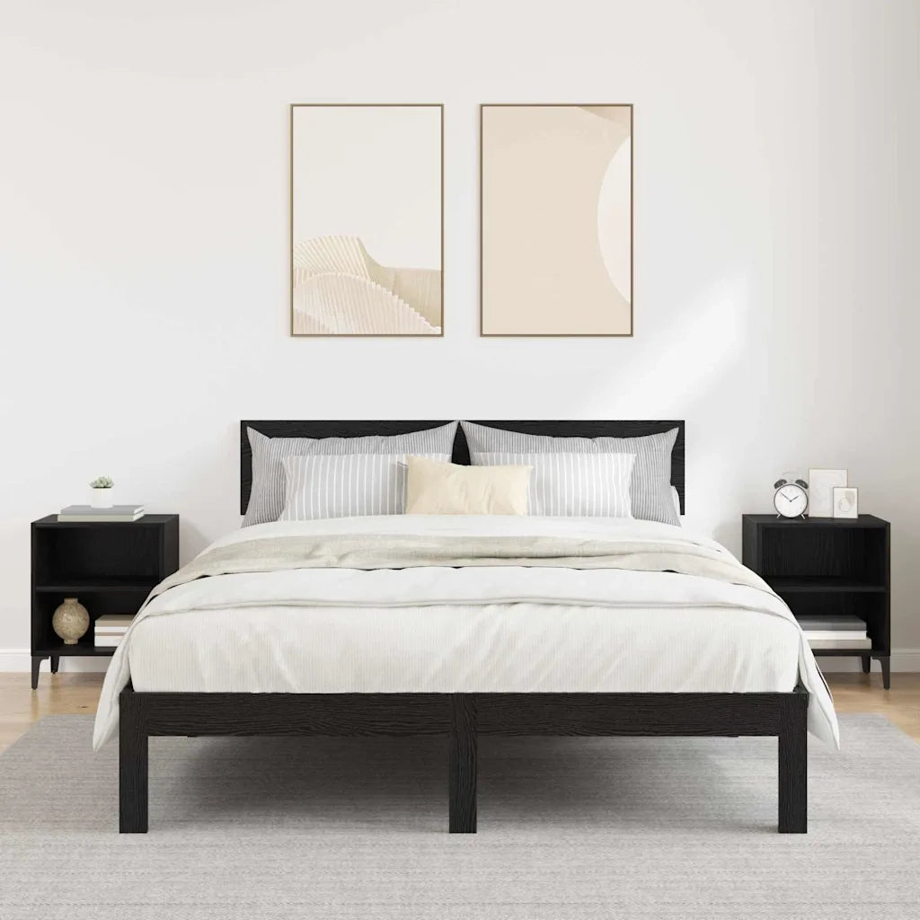 Armadio da Notte 2 pcs Rovere Nero 40 x 30 x 50 cm 875103