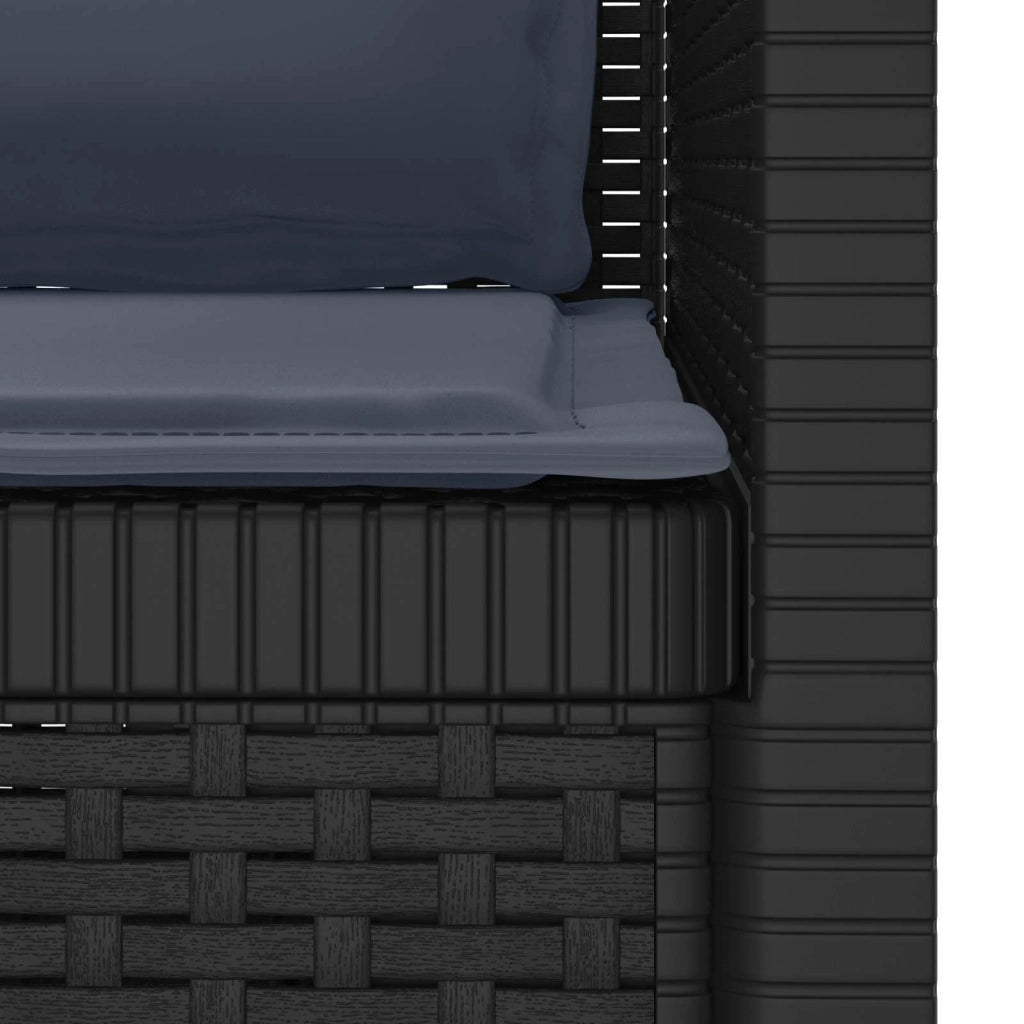 Sedia da giardino-Poltrona a 1 Posto con Cuscini Aspetto Rattan PP Antracite 862942