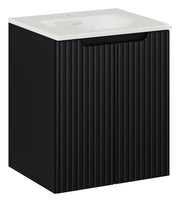 Set mobili bagno 50 cm con lavabo per mobile SKY Nova Black 50 x 1401 x 40 cm