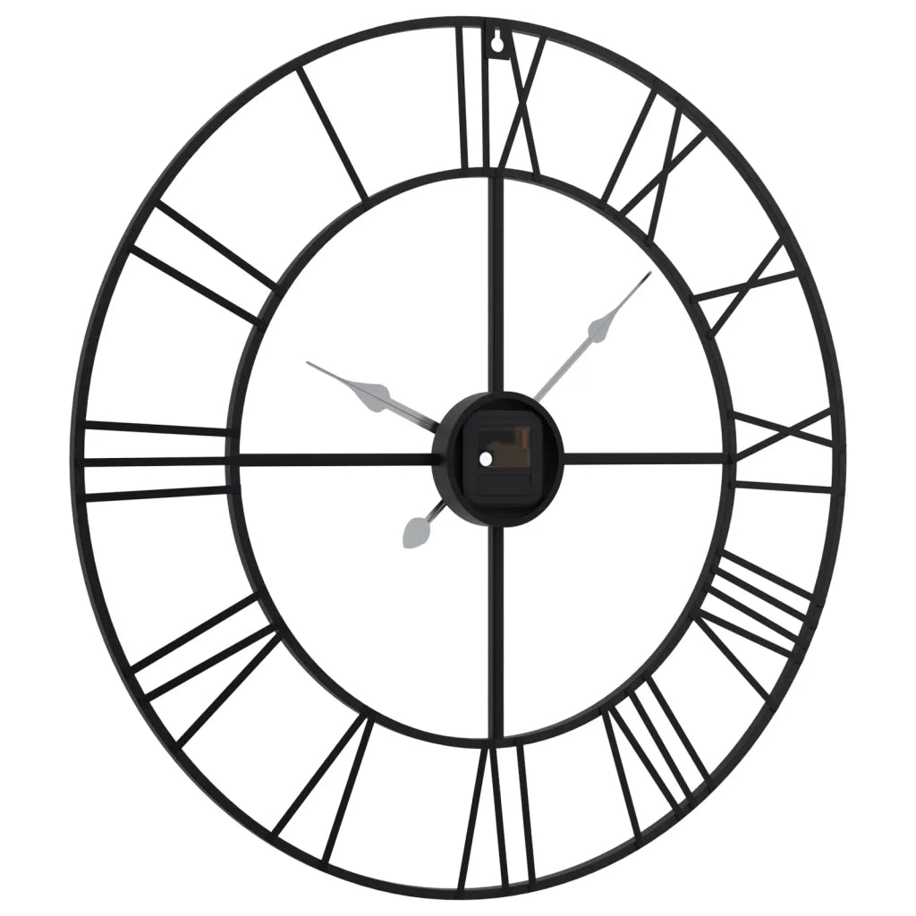 Orologio da Parete Nero Ã˜50 cm in Ferro