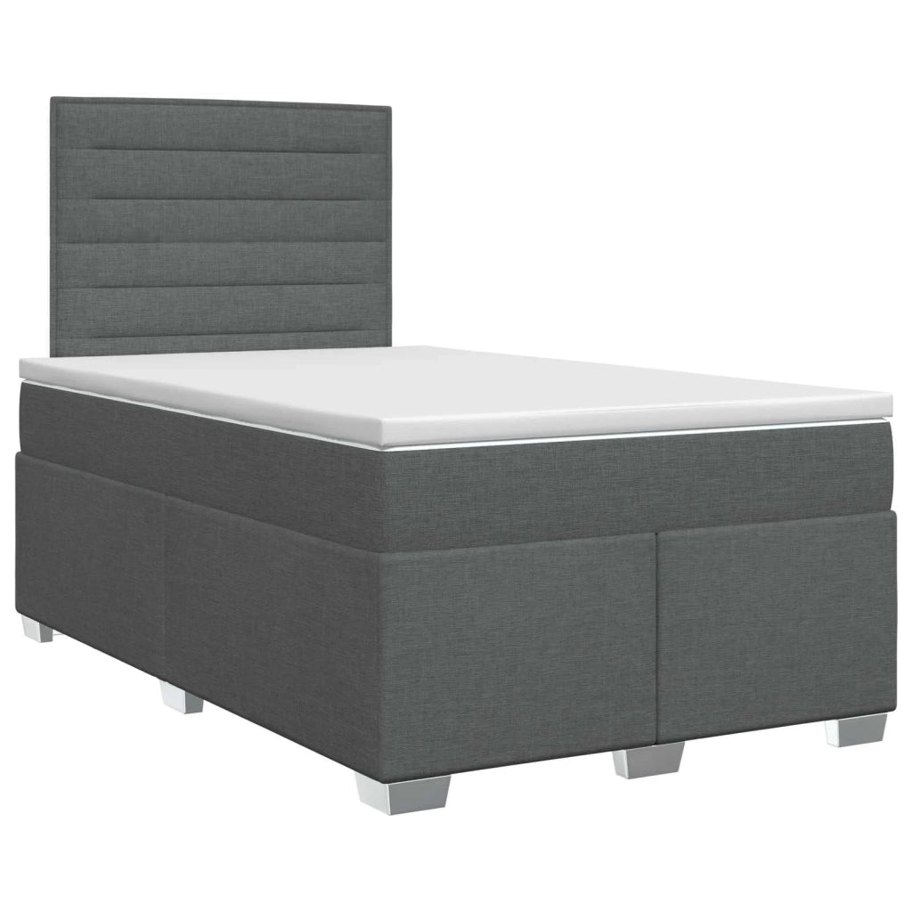 Letto box spring con materasso Grigio Scuro 120 x 200 cm 3453375