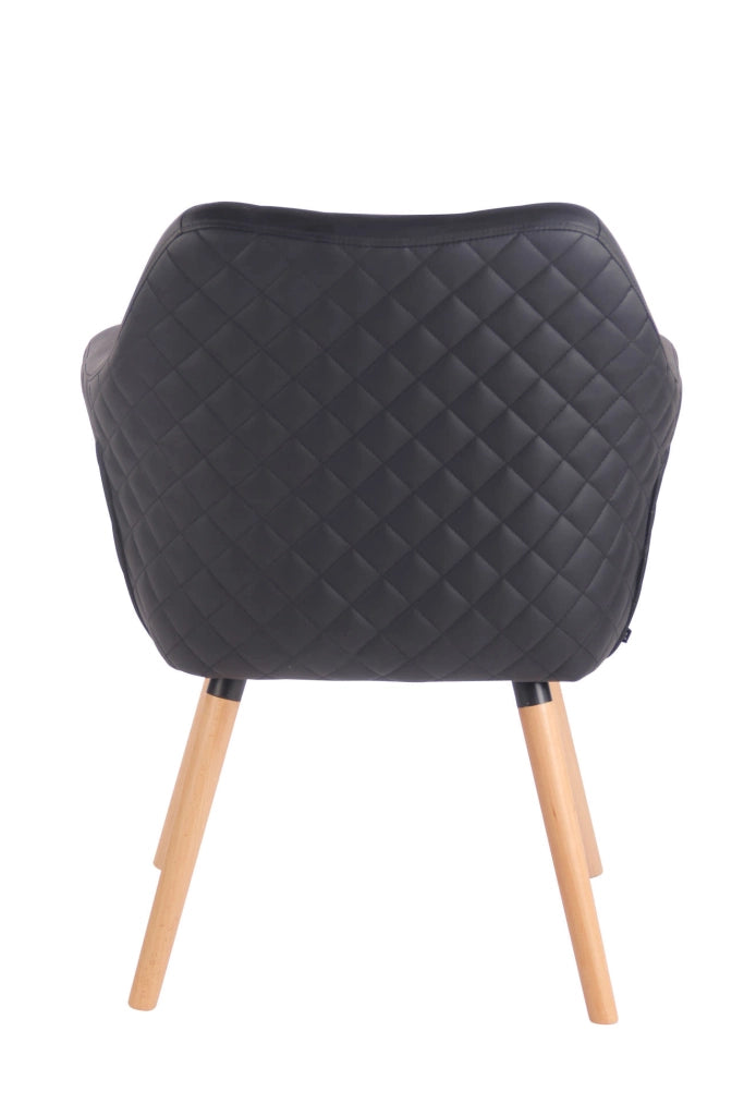 Poltroncina Design Gent In Similpelle natura,nero