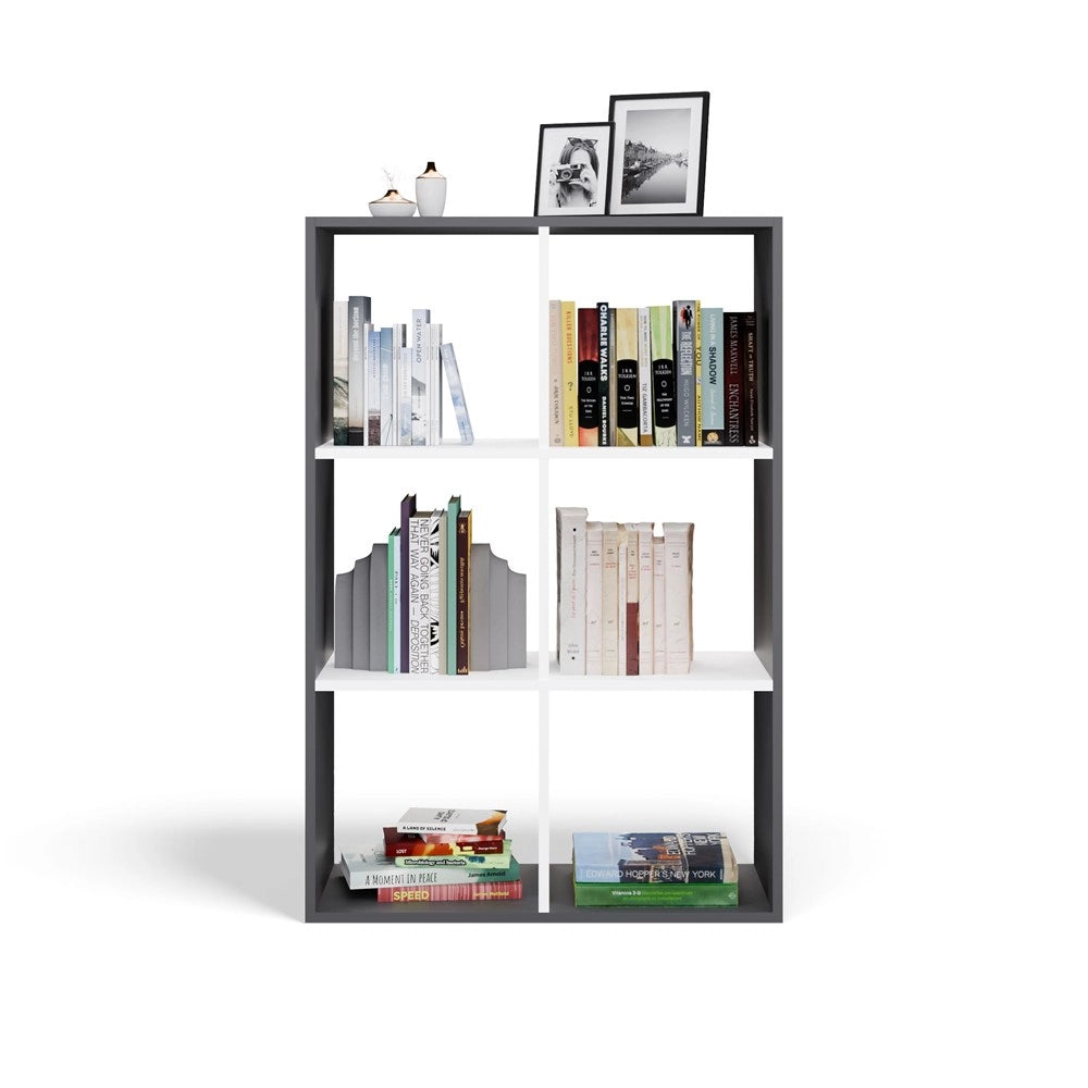 Scaffale MALAX 2x3 antracite bianco libreria moderna