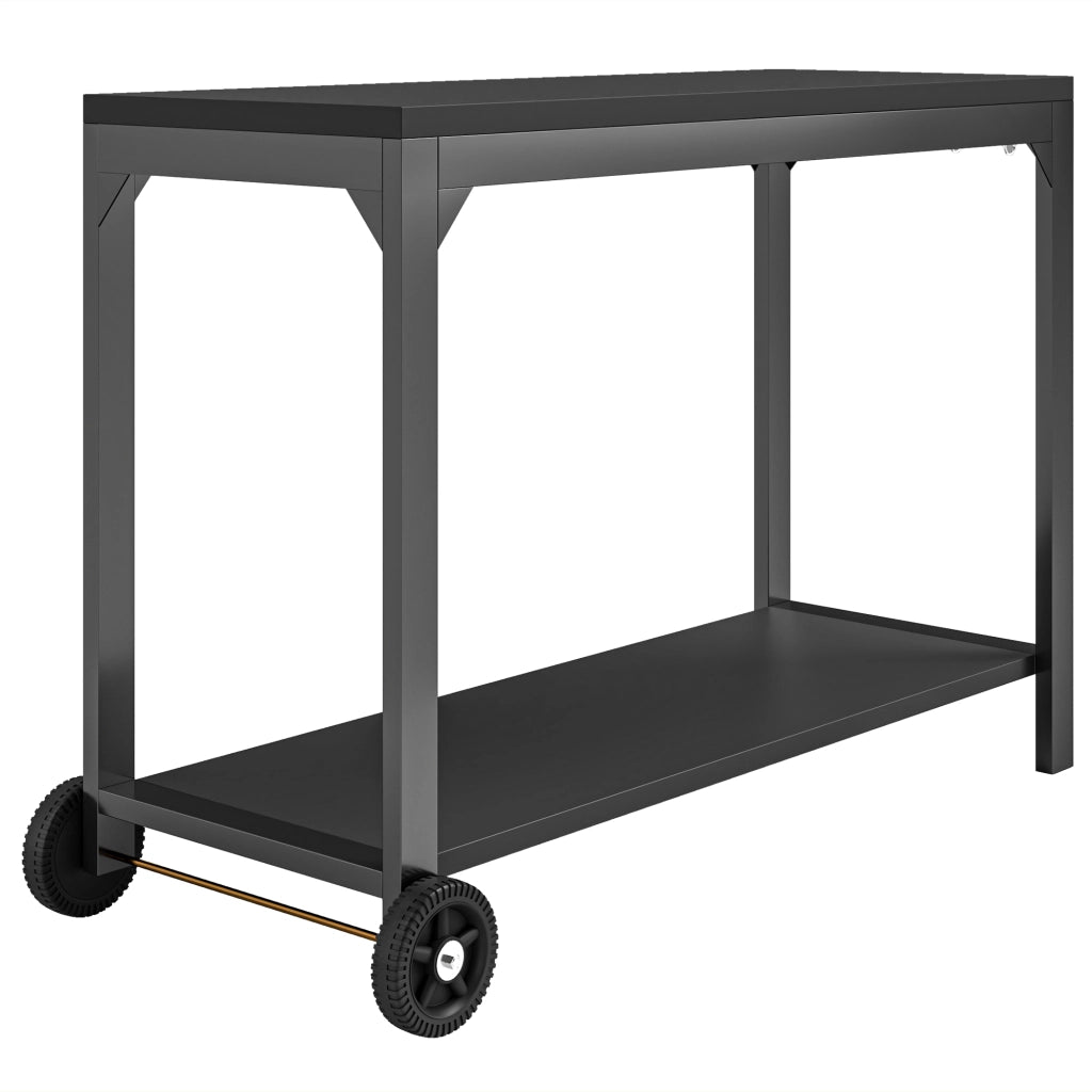 Carrello da giardino con ruote ¨C Xylo ¨C acciaio nero 135x55x86,5 cm