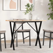 Tavolo da Pranzo Telaio a X 100x50x75,5 cm Legno Pino e Acciaio