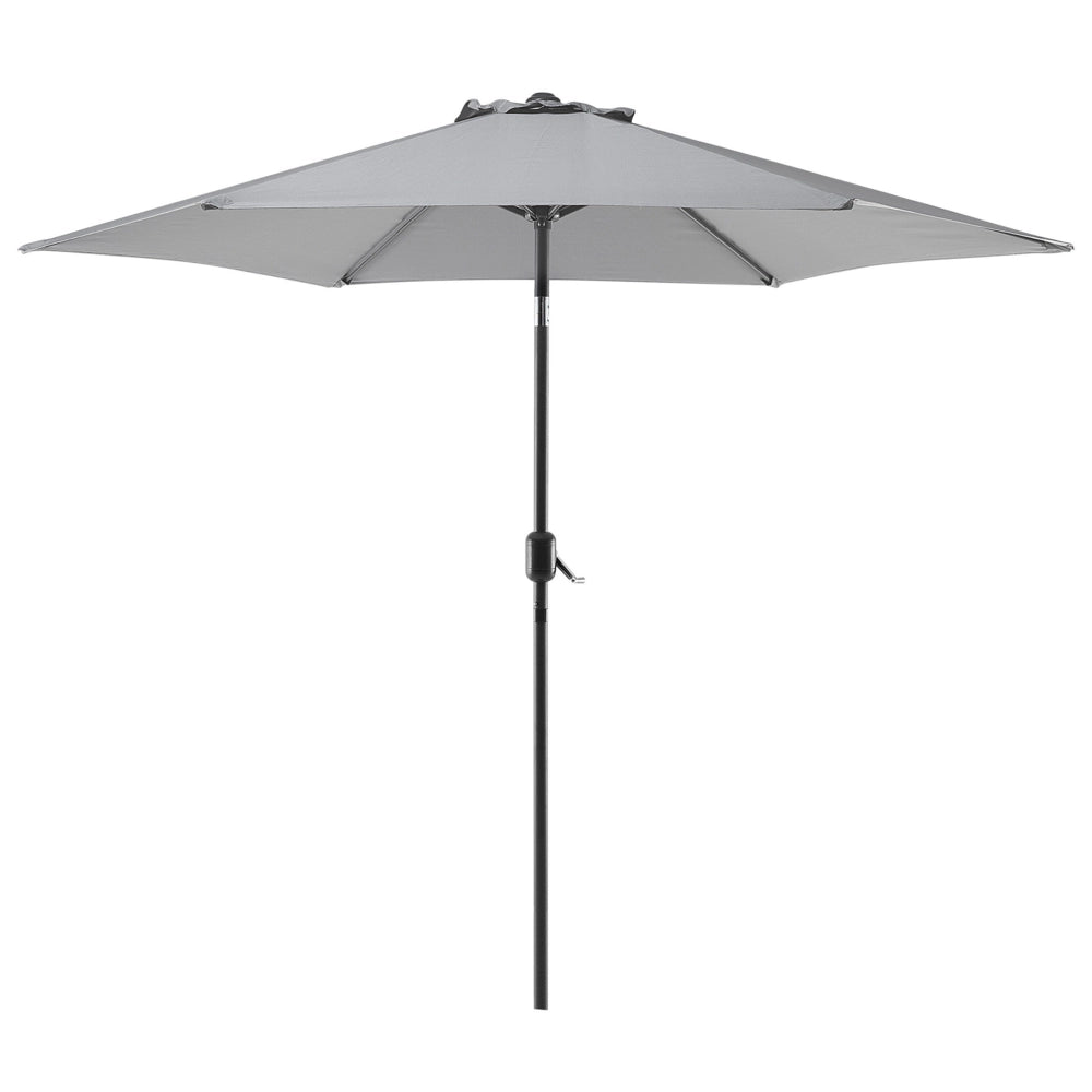 Ombrellone da giardino in tessuto grigio 230 cm resistente agli agenti atmosferici