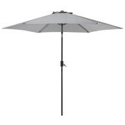 Ombrellone da giardino in tessuto grigio 230 cm resistente agli agenti atmosferici