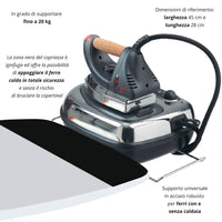 Asse da Stiro Kolossal Plus 125x48 cm Rivestimento a 3 Strati con Area Ignifuga