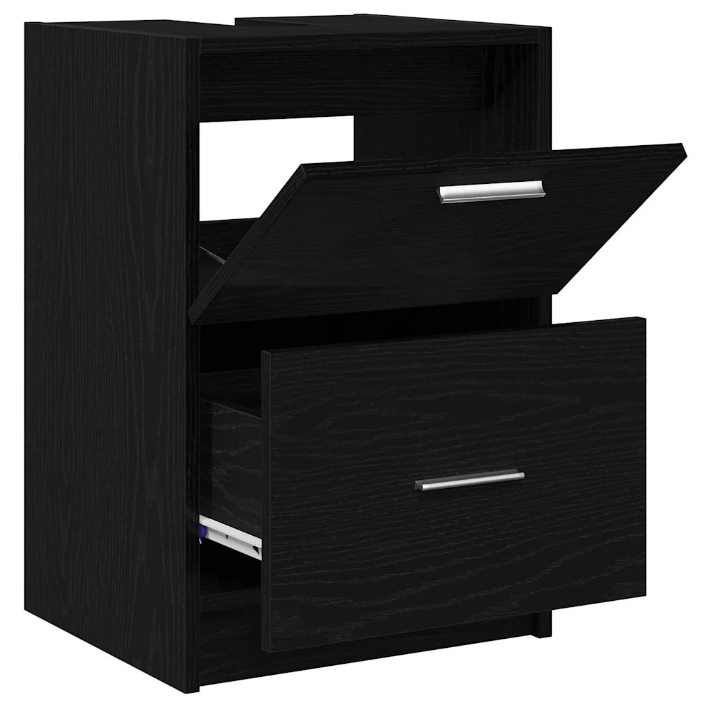 Mobile da Bagno Rovere Nero 40 x 37 x 59 cm Legno multistrato 868814