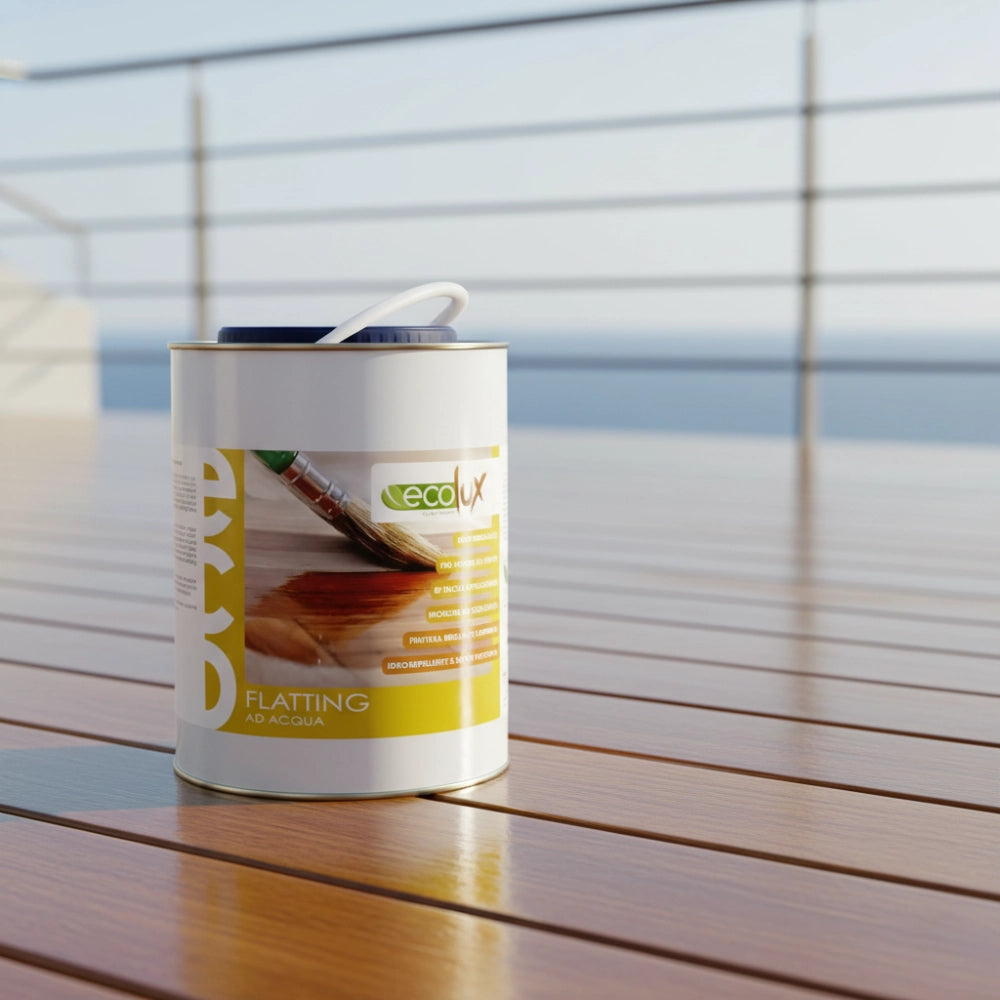 Ecolux flatting ad acqua vernice lucida per legno trasparente *** formato 2.5 lt, confezione 1