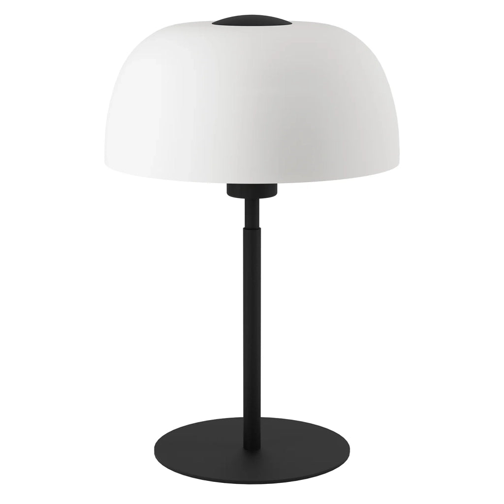 Lampada Da Tavolo Contemporanea Solo 2 Acciaio Nero 1 Luce E27 Ip20