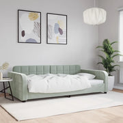 Letto da Giorno Grigio Chiaro 100x190 cm in Velluto