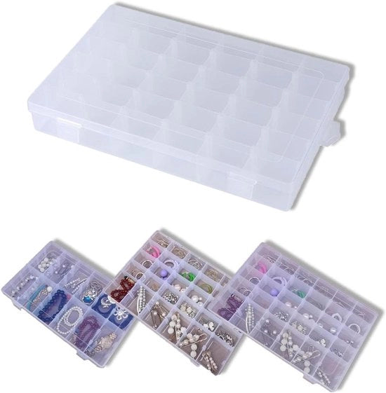 Contenitori di archiviazione trasparenti in plastica - scatola di archiviazione regolabile - 108 x 68 x 16 pollici - archiviazione domestica - orecchini - gioielli.