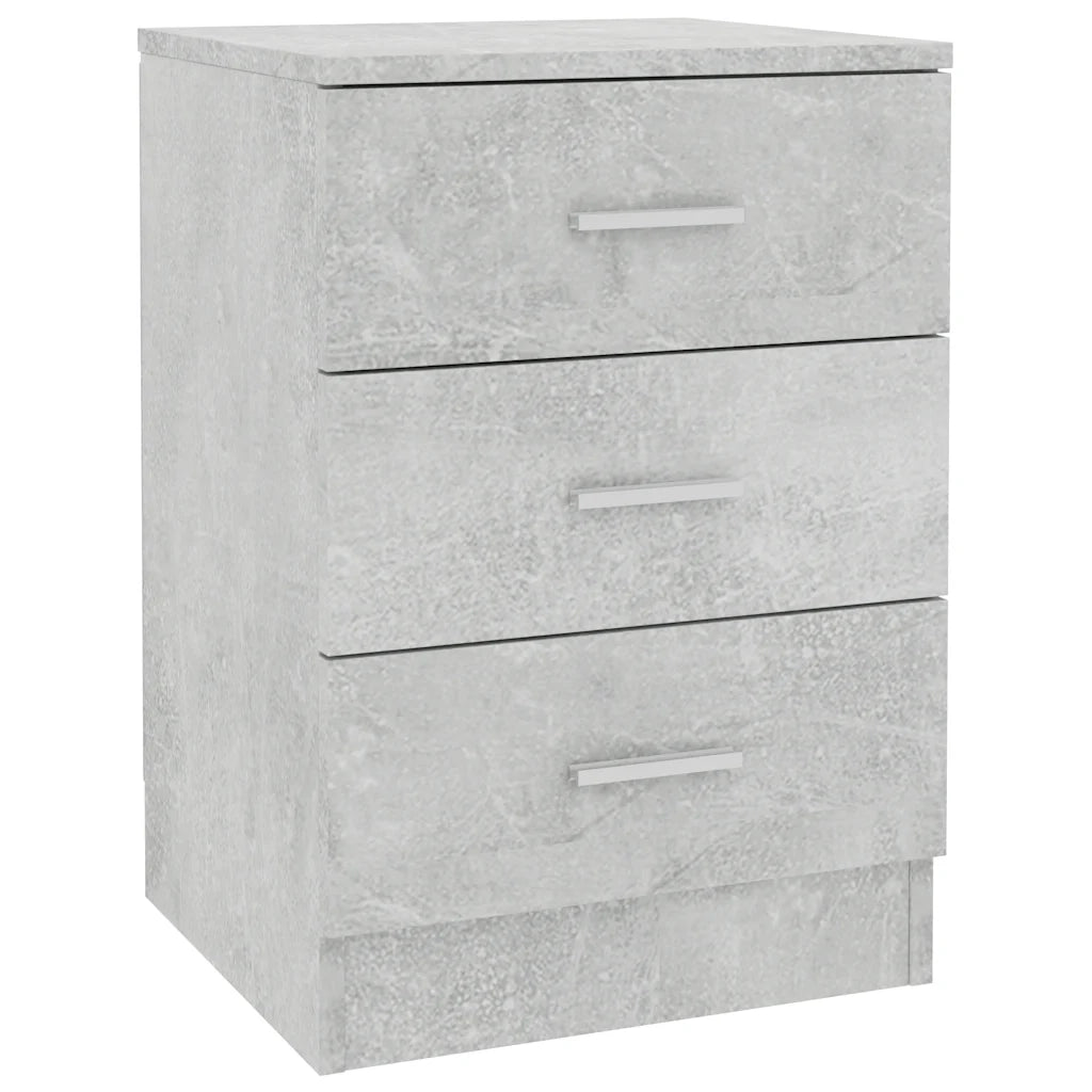 Comodino Grigio Cemento 38x35x56 cm in Truciolato cod mxl 30802