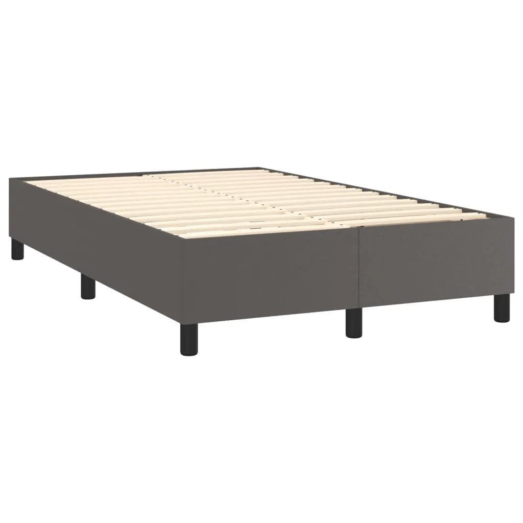 Giroletto a Molle con Materasso Grigio 120x190 cm in Similpelle 3269969