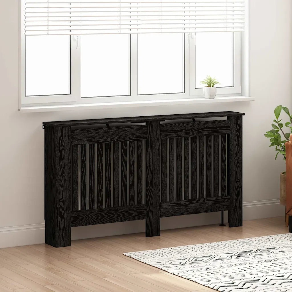 Copertura per radiatori Rovere Nero 152 x 19 x 81,5 cm