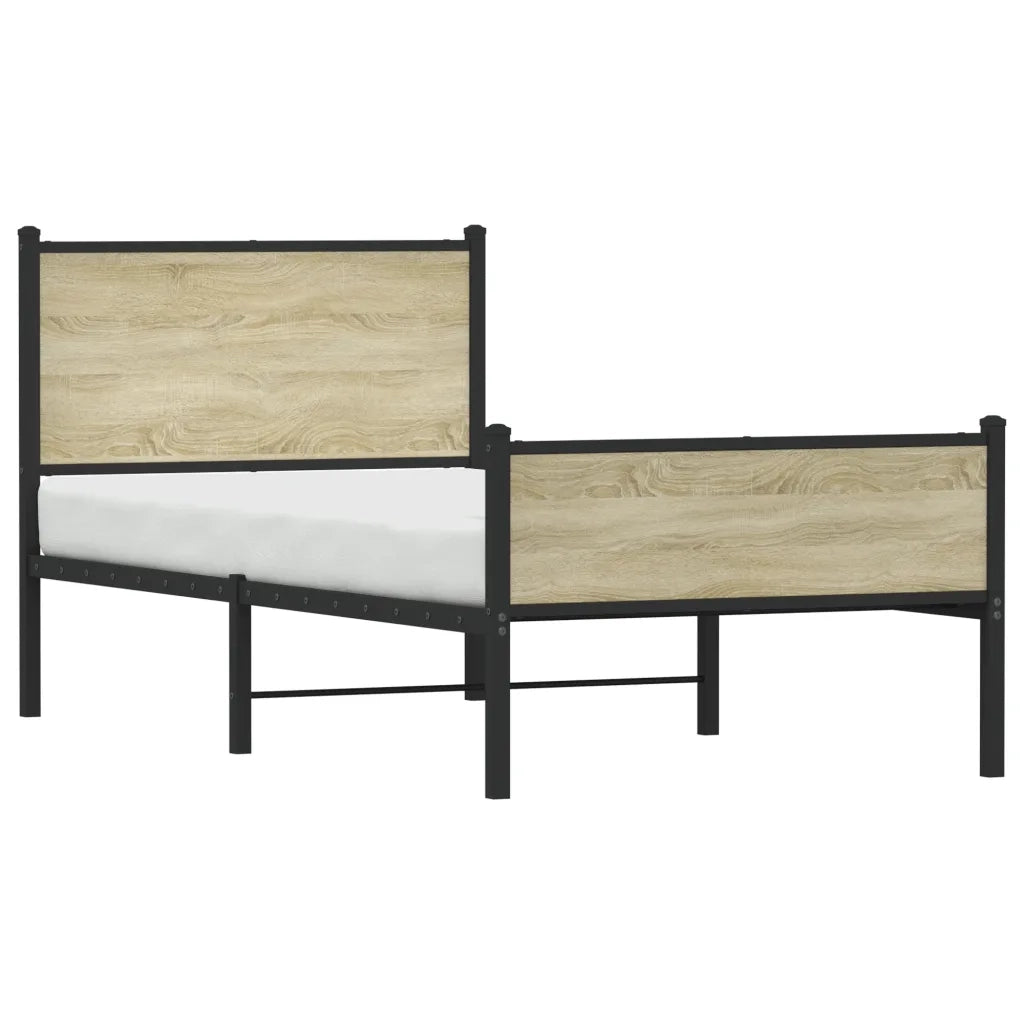 Giroletto senza Materaso in Metallo Rovere Sonoma 107x203 cm