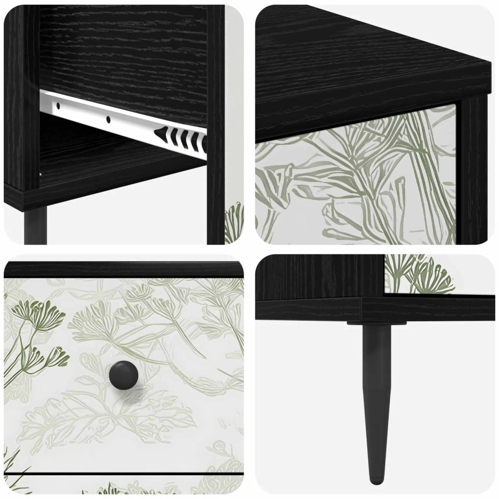 Cassettiera GOTHA Stampa di albero verde 66 x 36,5 x 76 cm 8007388