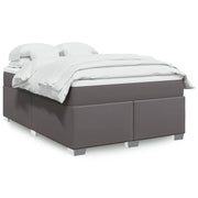 Giroletto a Molle con Materasso Grigio 140x200 cm in Similpelle