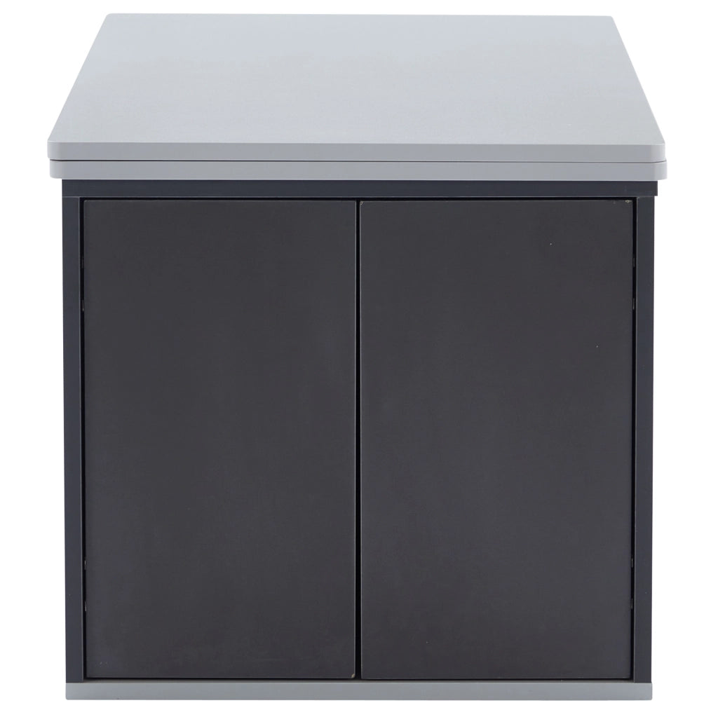 Tavolino da caff猫 100x51x47 cm; altezza regolabile e 2 in 1; pannello truciolare grigio