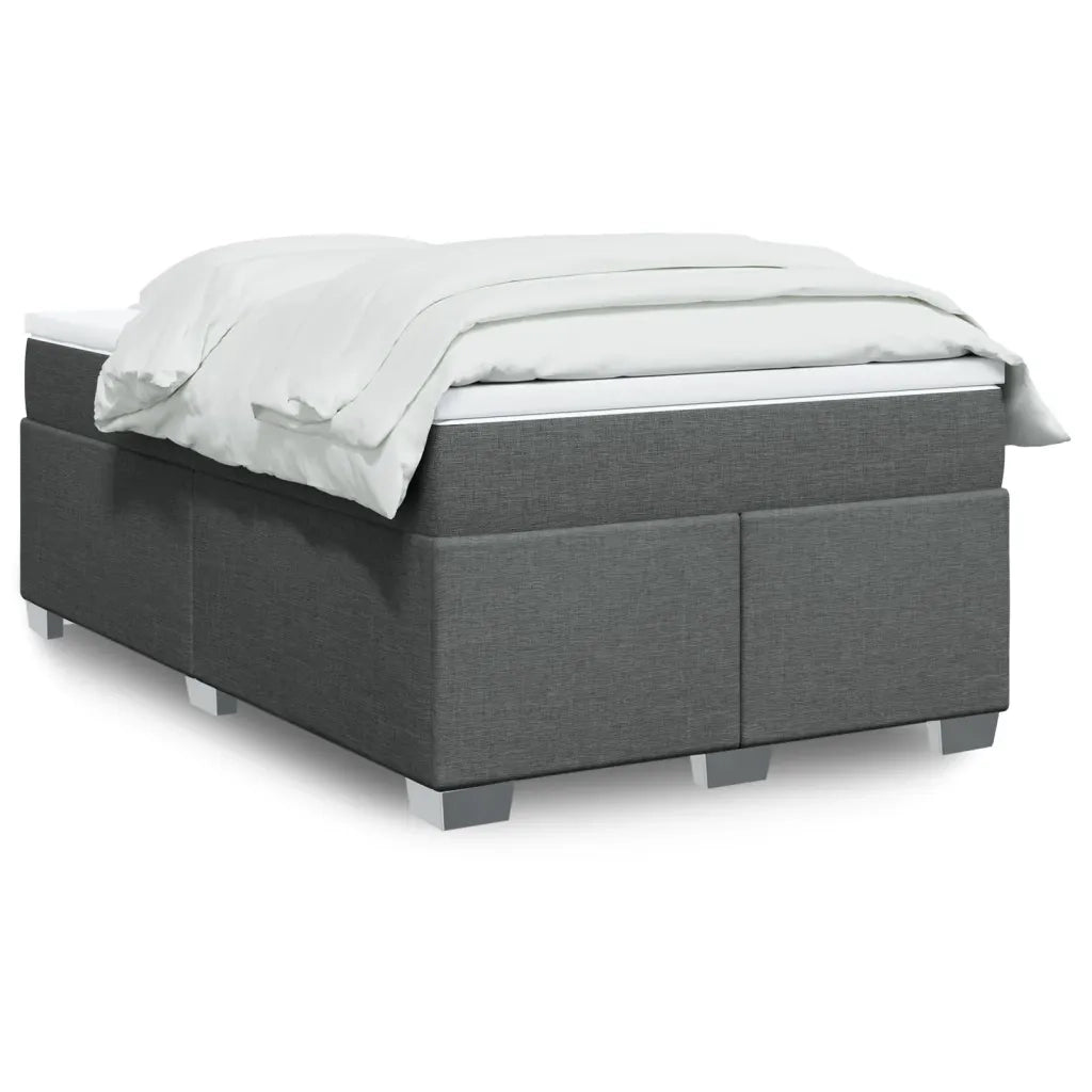 Giroletto a Molle con Materasso Grigio Scuro 120x190cm Tessuto