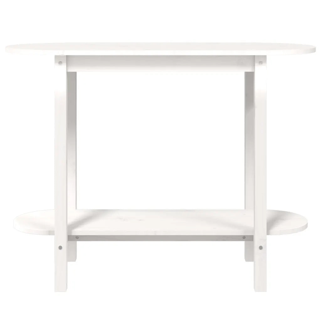 Tavolo Consolle | Tavolo d'Ingresso Bianco 110x40x80 cm in Legno Massello di Pino