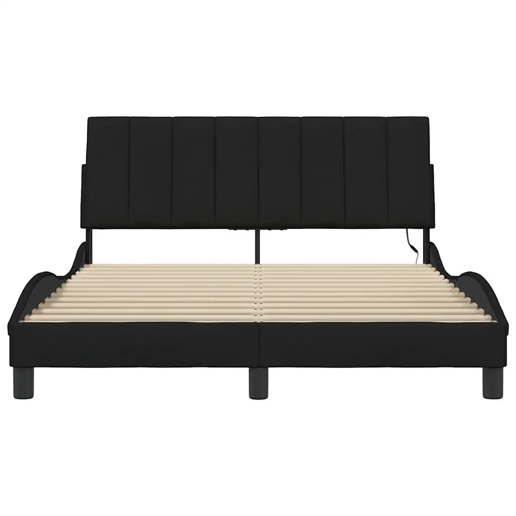 Giroletto senza Materasso Hanko Nero 140x190 cm in Tessuto 3310456