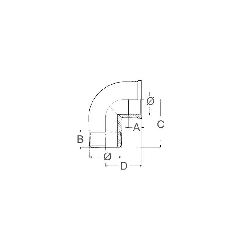 CURVA M-F IN BRONZO DA 1'