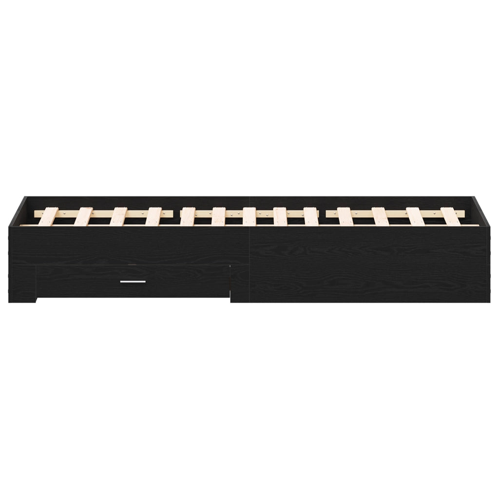 Struttura letto con cassetti Rovere nero Legno ingegnerizzato